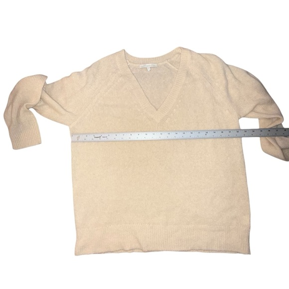 NAKED CASHMERE Women’s V-Neck 100% Cashmere Sweater - Almond Plus 1X - Picture 7 of 11